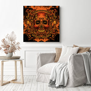 Infinite Sugar Skull Canvas Art, Day Of The Dead Art