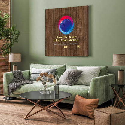 Beauty in Contradiction' Motivational Mounted Canvas Wall Art