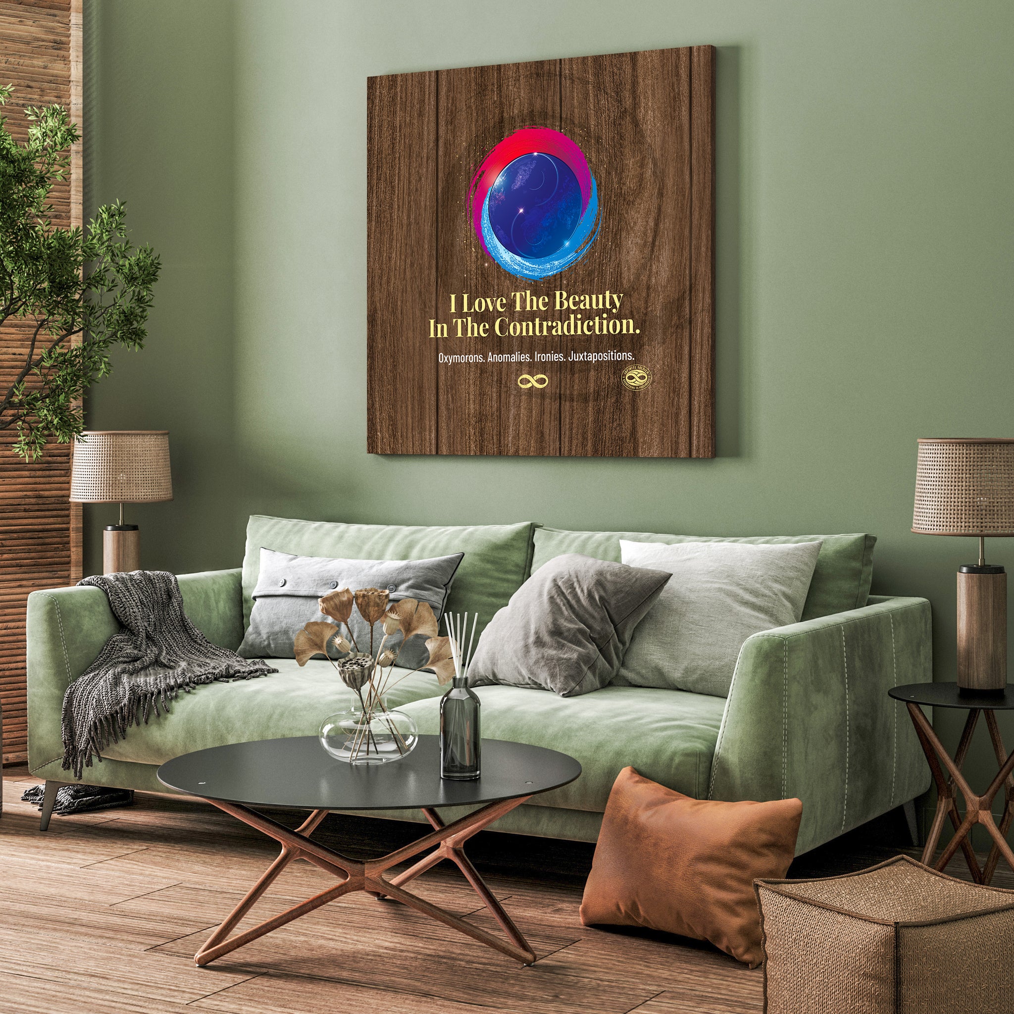 Beauty in Contradiction' Motivational Mounted Canvas Wall Art