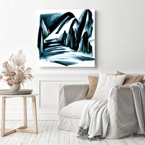 Slide down infinite mountains infinity surrealism matte vibrant colors swirls