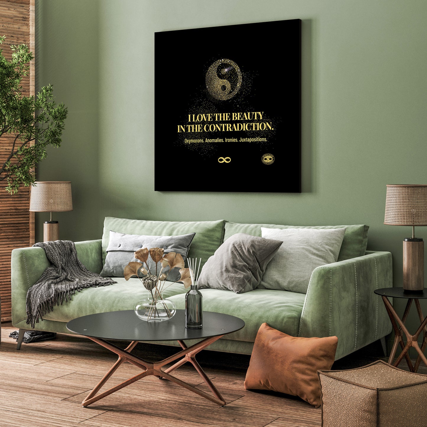 Beauty in Contradiction' Motivational Mounted Canvas Wall Art