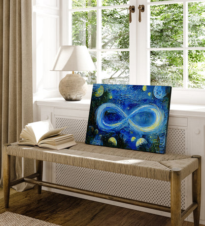 Infinite Galaxy - Starry Night Van Gogh Inspired Infinity Canvas Wall Decor,  Canvas Prints, Art, Wall Decor, Painting
