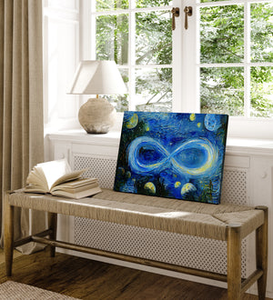 Infinite Galaxy - Starry Night Van Gogh Inspired Infinity Canvas Wall Decor,  Canvas Prints, Art, Wall Decor, Painting