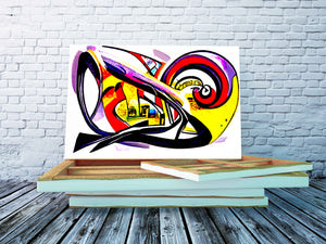 I'll take you a way modern art digital art concept art colorful abstract urban trippy