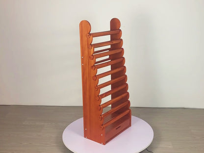 Light Wood 10-Tier Bracelet Display with Drawer | Jewelry Organizer