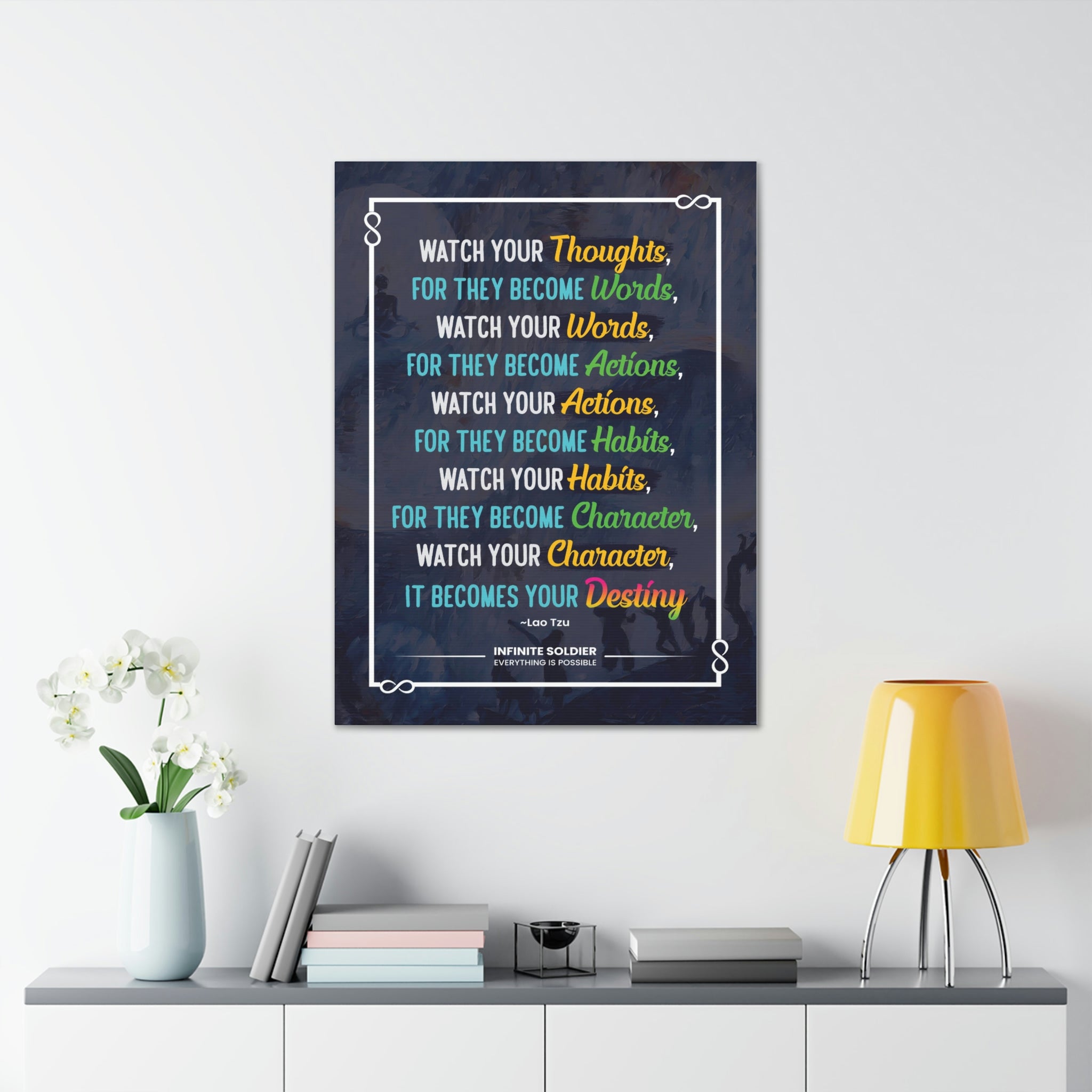 Lao Tzu Inspirational Quote Canvas Poster | Infinite Soldier