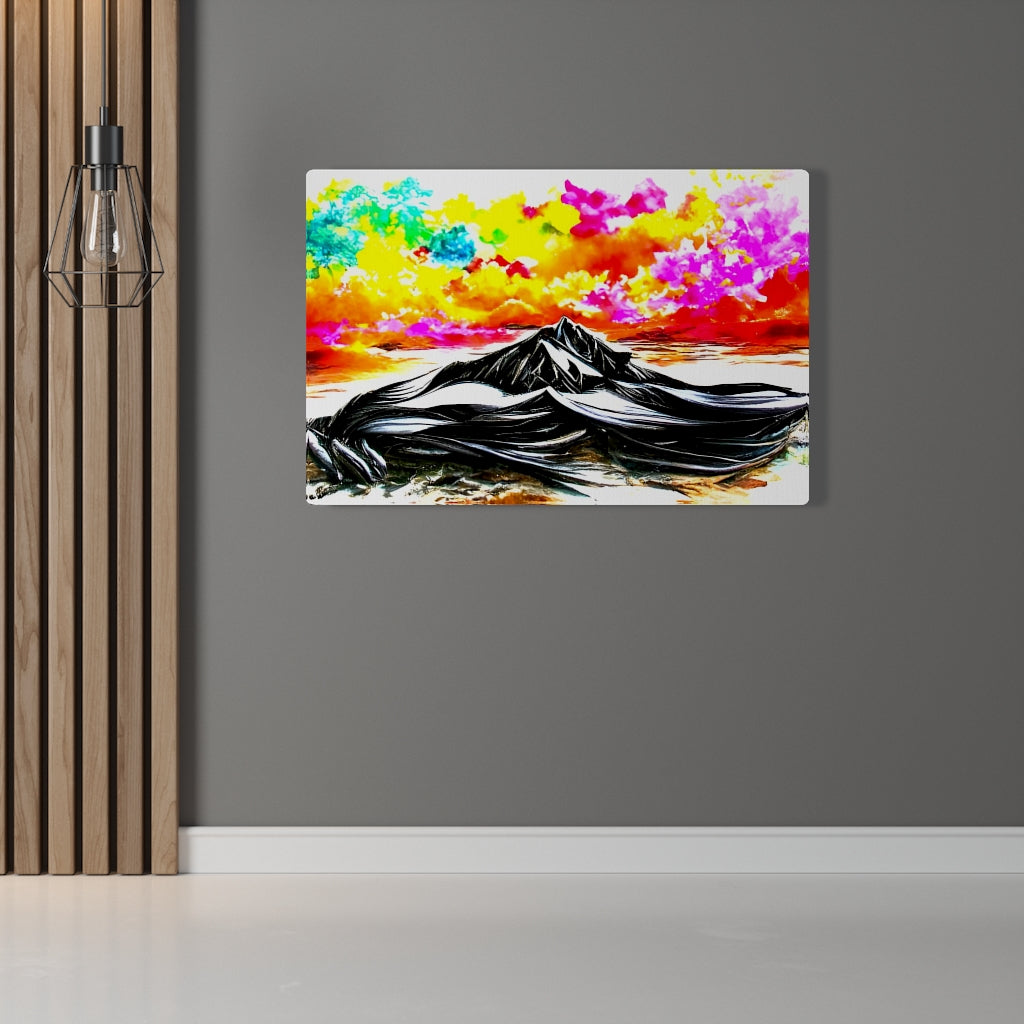 infinite mountains seascape colorful rainbow sky montains