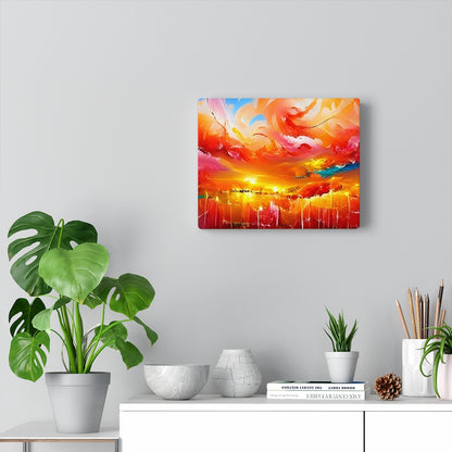 Stunning Sunset In Heaven fantasy action painting detailed painting