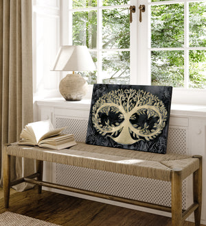 Infinity 'Tree Of Life' Black Chrome Wall Art