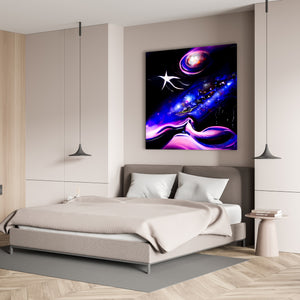 When Midnight sighs infinity cosmic space radiant airbrush art acrylic4