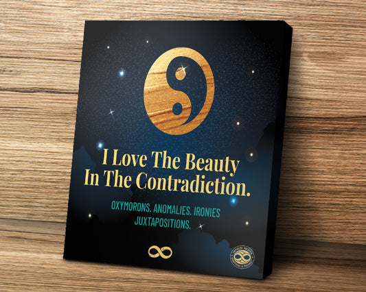 Beauty in Contradiction' Ying Yang Motivational Mounted Canvas Wall Art