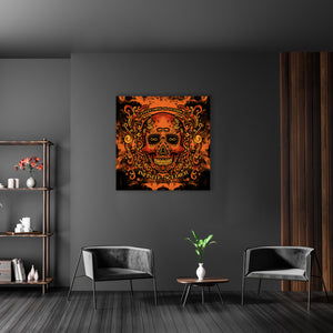 Infinite Sugar Skull Canvas Art, Day Of The Dead Art
