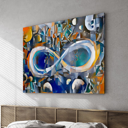 Infinite Galaxy - Inspired By The Knife Grinder Principle of Glittering Infinity Canvas Wall Decor,  Canvas Prints, Wall Decor, Futurist