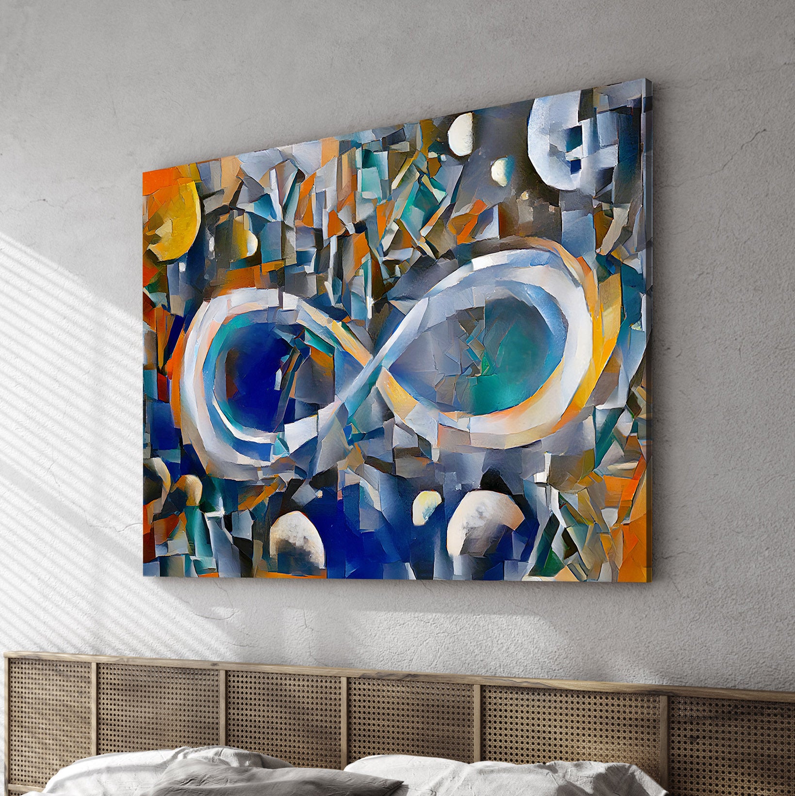 Infinite Galaxy - Inspired By The Knife Grinder Principle of Glittering Infinity Canvas Wall Decor,  Canvas Prints, Wall Decor, Futurist