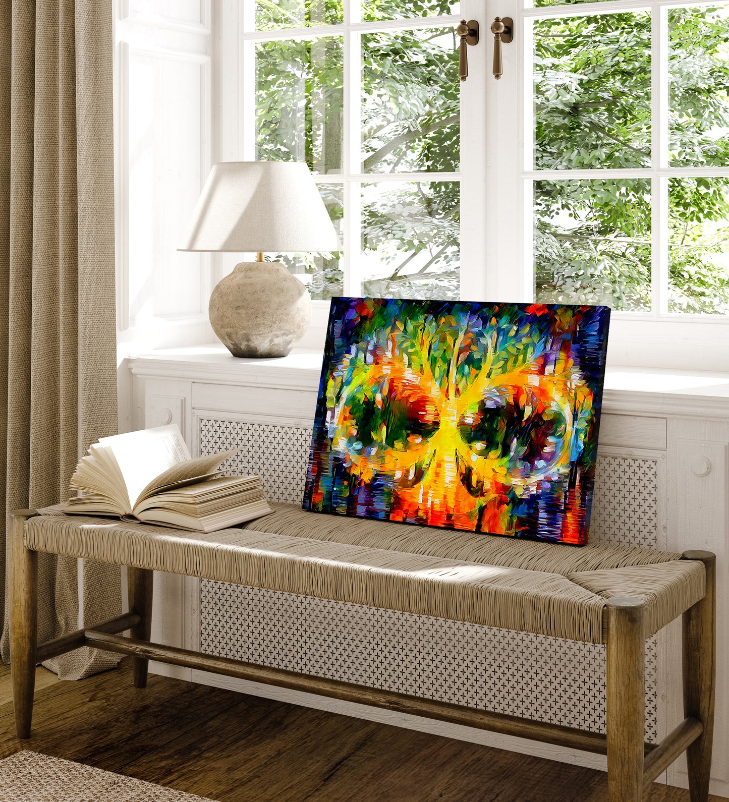 Colorburst Artistic Infinite Tree Of Life Wall Art, Canvas Painting, Infinity, Fine Canvas Print, Wall Decor, Digital Art, Family Canvas
