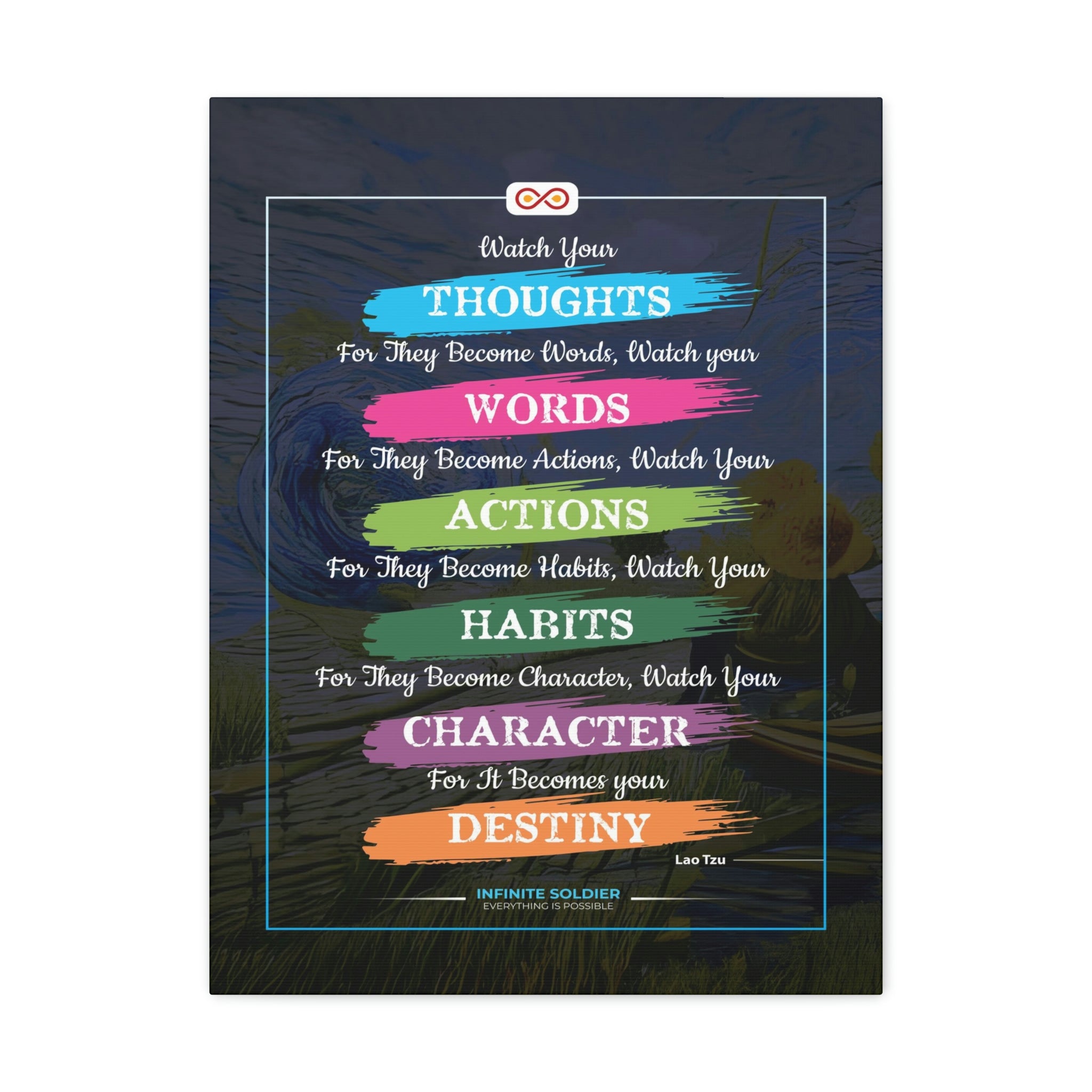 Buddhist Quote Motivational Canvas Poster | Infinite Soldier