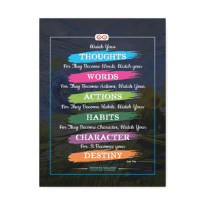 Buddhist Quote Motivational Canvas Poster | Infinite Soldier