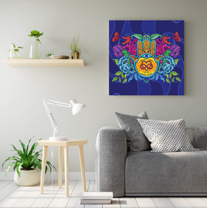 Motivational Canvas Poster - Hamsa Infinity Love