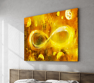 Infinite Galaxy -Chrome Dreams Infinity Inspired Canvas Wall Decor,  Canvas Prints, Art, Wall Decor, Painting, stretche