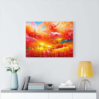 Stunning Sunset In Heaven fantasy action painting detailed painting