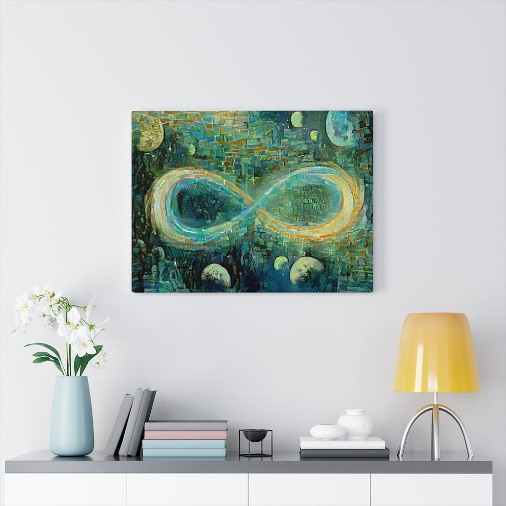 Infinite Galaxy, Infinity, Vincent van Goghe 'The Prison Courtyard' INSPIRED Canvas Wall Art, Wall Decor, Painting,