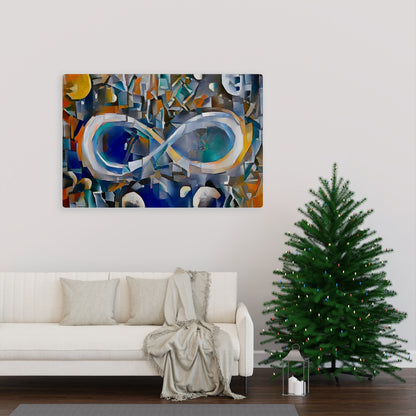 Infinite Galaxy - Inspired By The Knife Grinder Principle of Glittering Infinity Canvas Wall Decor,  Canvas Prints, Wall Decor, Futurist