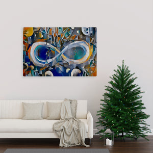 Infinite Galaxy - Inspired By The Knife Grinder Principle of Glittering Infinity Canvas Wall Decor,  Canvas Prints, Wall Decor, Futurist