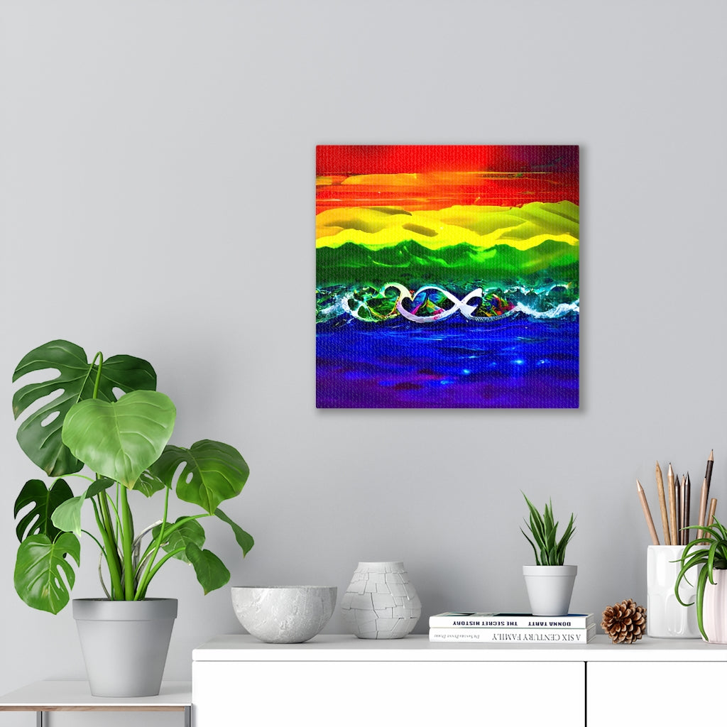 Rainbow Love Sunset pride LGBTQ gay colorfu seascape