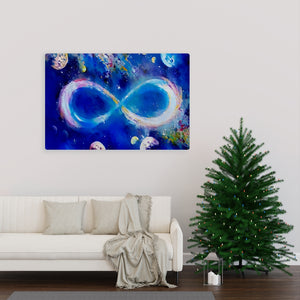 Infinite Galaxy Blue Sky Wall Art, Canvas Art, Wall Decor, Wall Art, Artistic Painting, Digital Art, Abstract Art, Water Colors