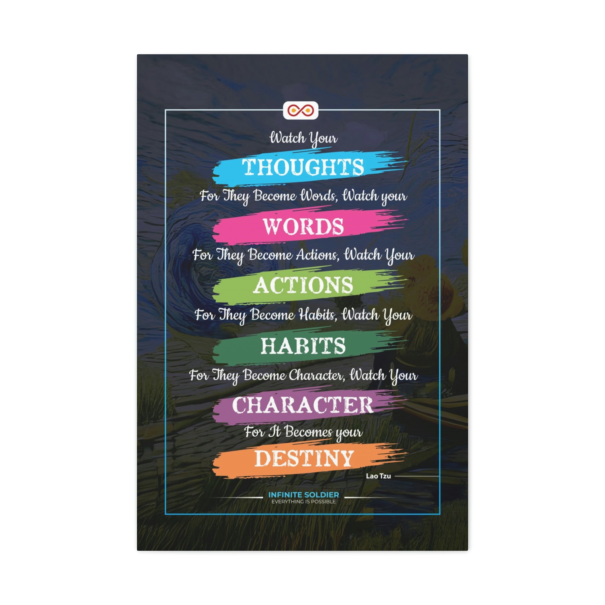 Buddhist Quote Motivational Canvas Poster | Infinite Soldier