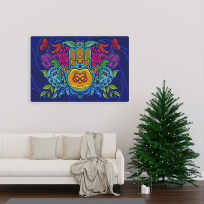 Motivational Canvas Poster - Hamsa Infinity Love