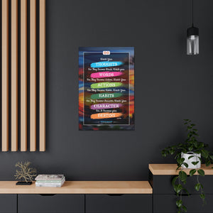Watch Your Words Poster Motivational Canvas Poster | Infinite Soldier