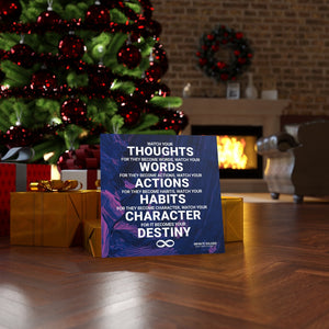 Watch Your Thoughts Mounted Canvas Poster Print