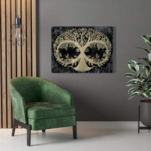 Infinity 'Tree Of Life' Black Chrome Wall Art