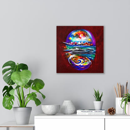 abstract trippy painting canvas 