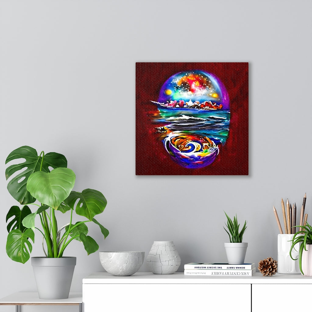 abstract trippy painting canvas 