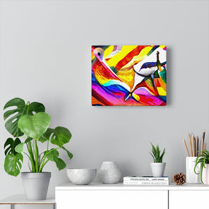 dove flying above a rainbow abstract art modern art wet romanticism hyperdetailed geometric abstract art pointillism