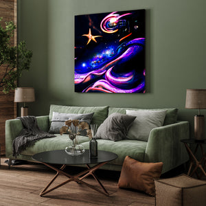 When Midnight sighs infinity cosmic space radiant airbrush art acrylic5