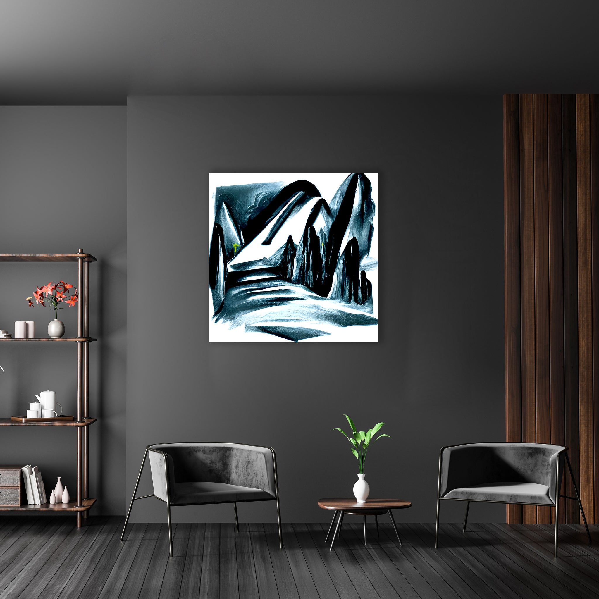 Slide down infinite mountains infinity surrealism matte vibrant colors swirls