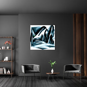 Slide down infinite mountains infinity surrealism matte vibrant colors swirls