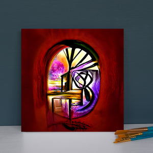 Open the doors to your mindaction painting abstract art matte painting modern art airbrush art