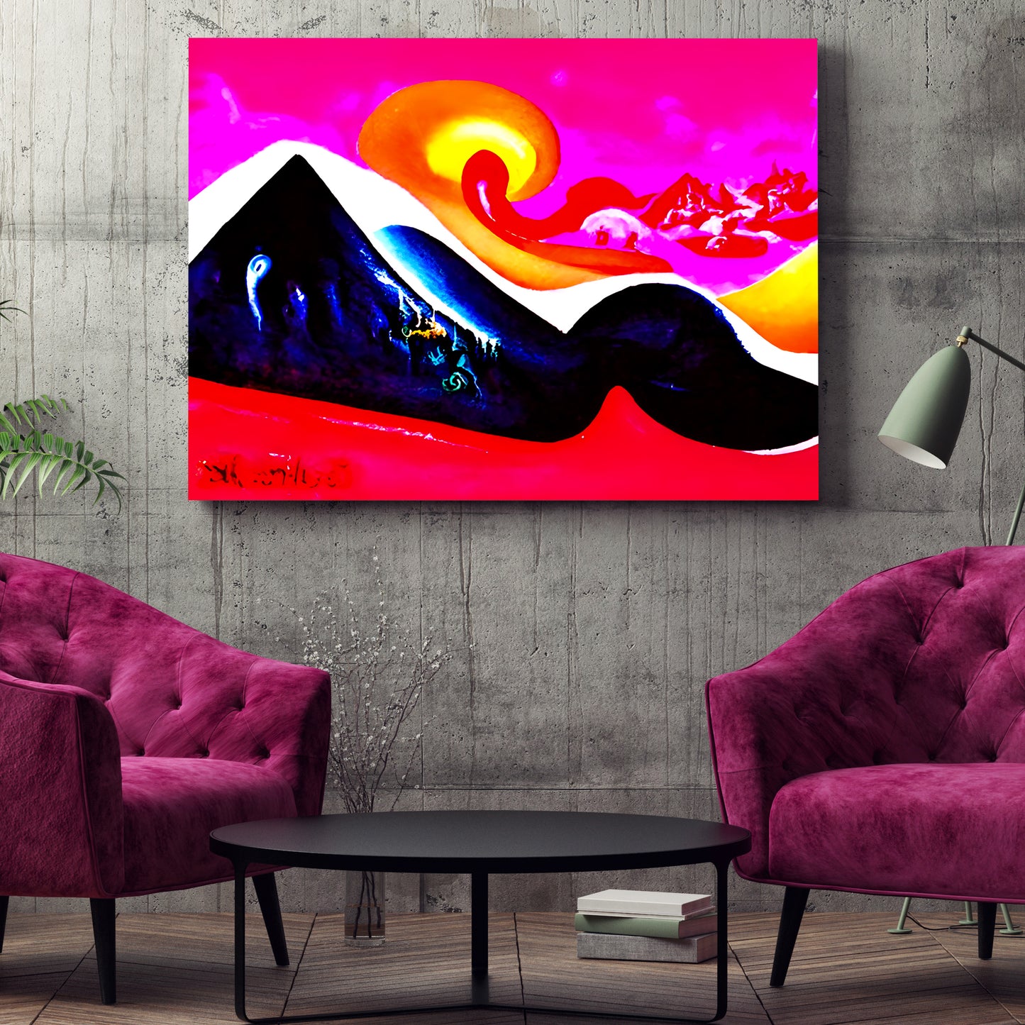surreal fantasy landscape canvas poster 