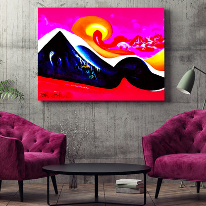 surreal fantasy landscape canvas poster 