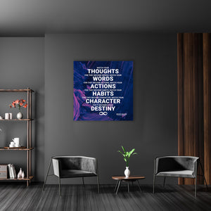 Watch Your Thoughts Mounted Canvas Poster Print