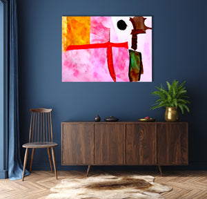 knight in the language of love watercolor colourful minimalist