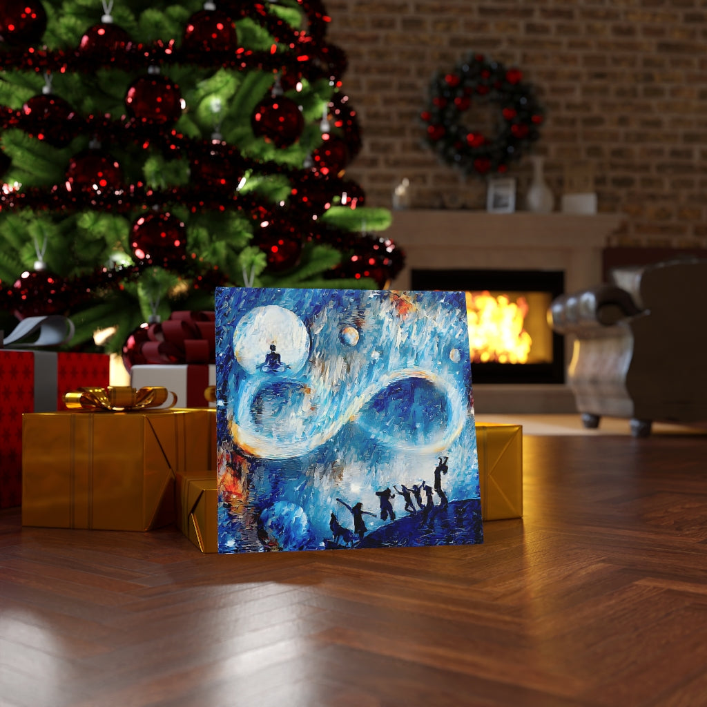 Infinity Moon Light Gathering, Artistic Painting Version, Canvas Art Print, Wall Decor, Canvas Painting , Large Wall Art, Oil Painting