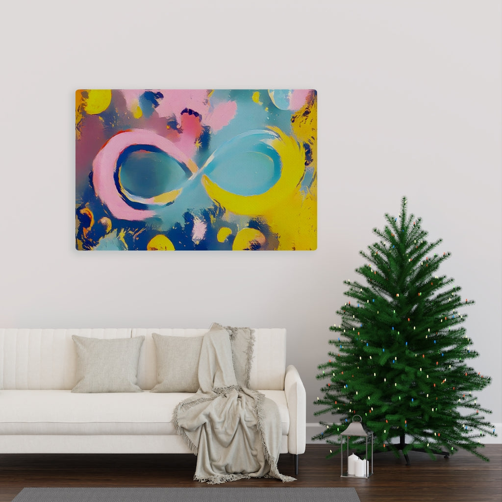 Infinite Galaxy Pop Art Canvas Art Painting, Infinity Wall Art, Canvas Art, Wall Decor, Abstract Prints, Digital Artwork, Canvas Prints