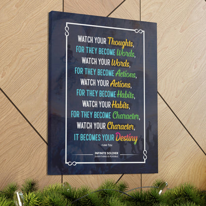 Lao Tzu Inspirational Quote Canvas Poster | Infinite Soldier