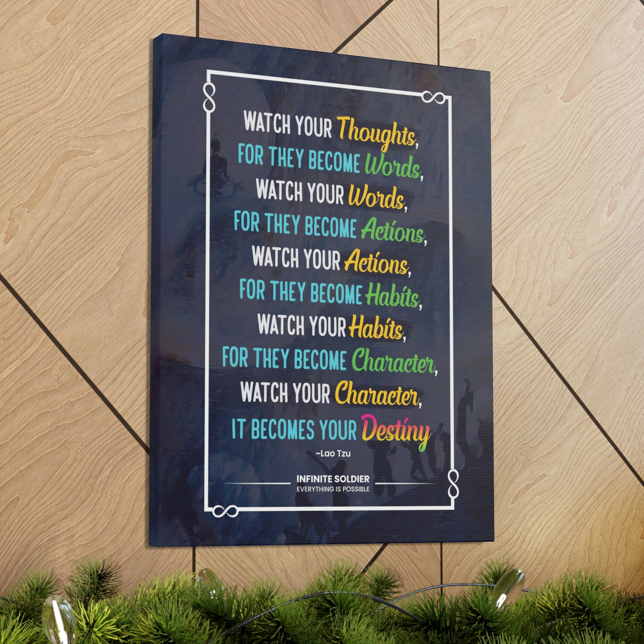 Lao Tzu Inspirational Quote Canvas Poster | Infinite Soldier