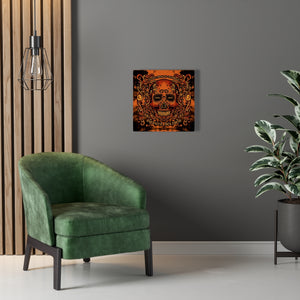 Infinite Sugar Skull Canvas Art, Day Of The Dead Art